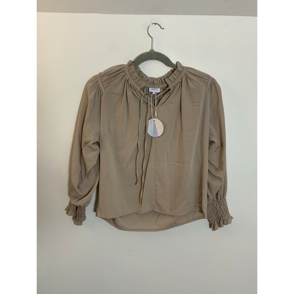 Pleat. Blair Blouse Taupe‎ size 12 - Picture 3 of 6